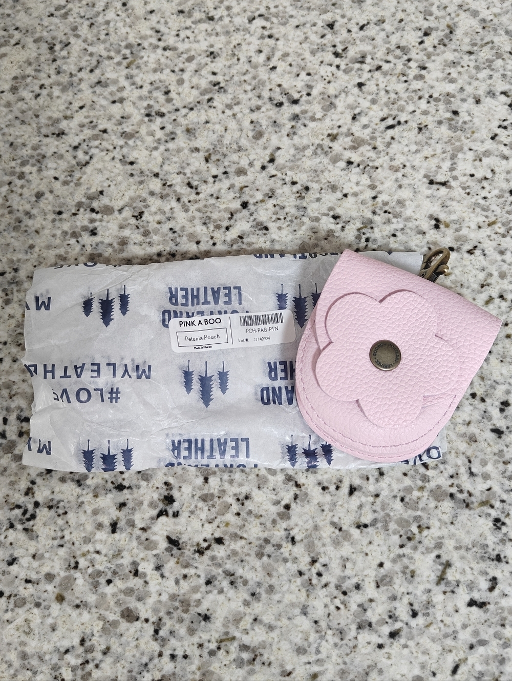 Portland leather Petunia Pouch (Pinkaboo pink)